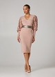 Knitted dress with sleeves in lace