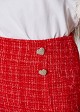 Μίνι tweed φούστα με διακοσμητικά κουμπιά καρδιά