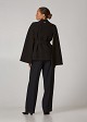 Cape blazer with belt and pockets