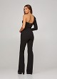 One shoulder jumpsuit with bow