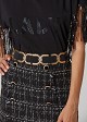 Elasticated belt with textured elements