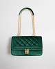 Velvet bag with quilted detail