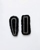 Fur hair pins with rhinestones