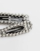 Hair clips set with decorative pearls