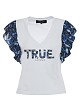 Printed T-shirt with statement