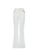 Ελαστικό λευκό τζιν παντελόνι καμπάνα