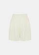 Pleated shorts with side pockets