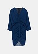 Wrap front midi dress with kimono sleeves