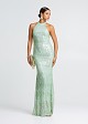 Maxi sequin halter neck dress