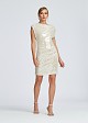 Sequined mini cowl neck dress