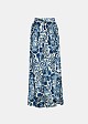 Printed wide leg trousers in foil details