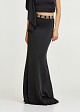 Maxi skirt with swallow tail