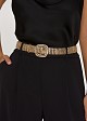Chain look belt with decorative strass