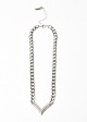 Chain in silver look with rhinestones