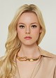Ring collar necklace in mat gold look