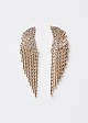 Wings earrings decorated with rhinestones