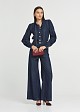 Denim wide leg pants