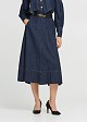 Denim circle midi skirt