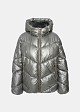 Puffer in metalic fabric with hood