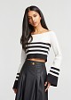 Crop striped sweater