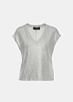 Lurex blouse with V neckline