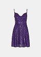 Sequined mini, cowl neck dress