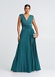 Maxi pleated lurex dress