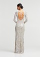 Maxi dress with sequin and open back