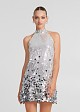 Halter sequined dress