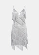 Mini dress with sequins and fringes