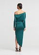 One shoulder midi εφαρμοστό φόρεμα