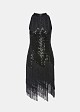 Dress with sequins and fringes