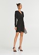 Mini long-sleeve dress with strass