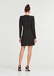 Mini long-sleeve dress with strass