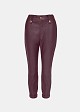 Pantaloni chino cu aspect de piele