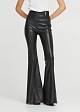 Bell pants in leather look