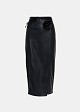 Midi skirt with knot on the side and decorative rose