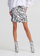 Silver sparkle discs mini skirt