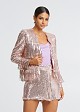 Sequin jacket with fringes