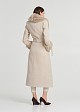 Longline wool coat with faux fur