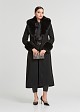 Longline wool coat with faux fur