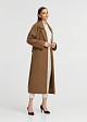 Long coat with detachable belt