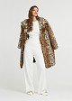 Animal print bicolor faux fair