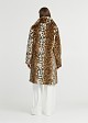 Animal print bicolor faux fair