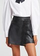 Skorts in leather look with lace detail