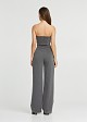 Strapless jumpsuit wideleg