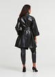 Trench coat in croco look with belt