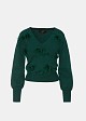 Sweater with feather embellishments