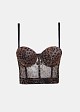 Top bralette cu animal print și tul