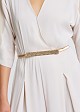 Metallic elastic belt with bold buckle